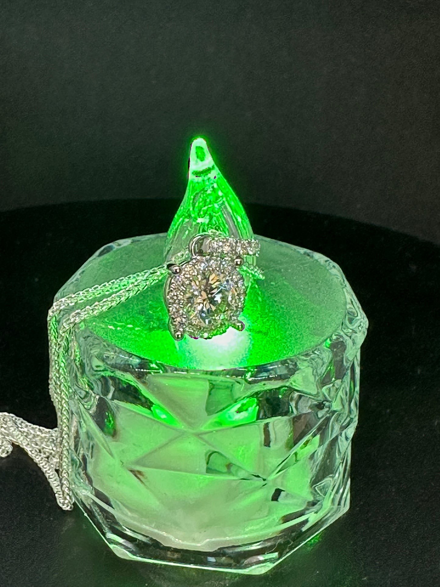 PT 950一卡鼎峰評級IGI鑽石加半卡鑽石吊墜連925純銀鏈