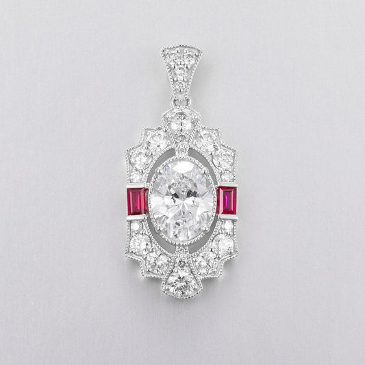 ZBP0037 PT900培育鑽吊咀 | 1.04ct 主石 + 0.69ct 副石