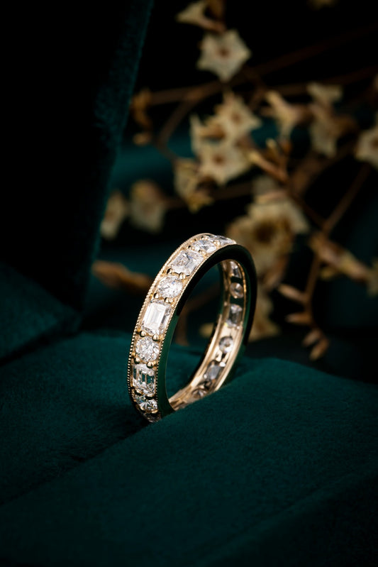 ZBR0061 14K金培育鑽戒指 | 1.455ct 主石 + 0.656ct 副石