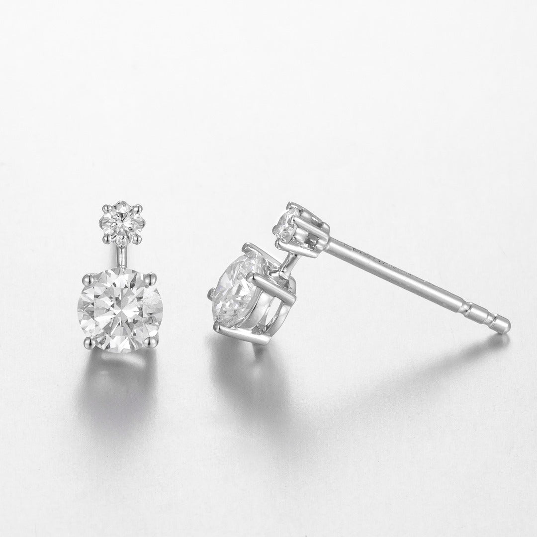 14K金培育鑽石耳環 ZBE0077 | 經典簡約設計