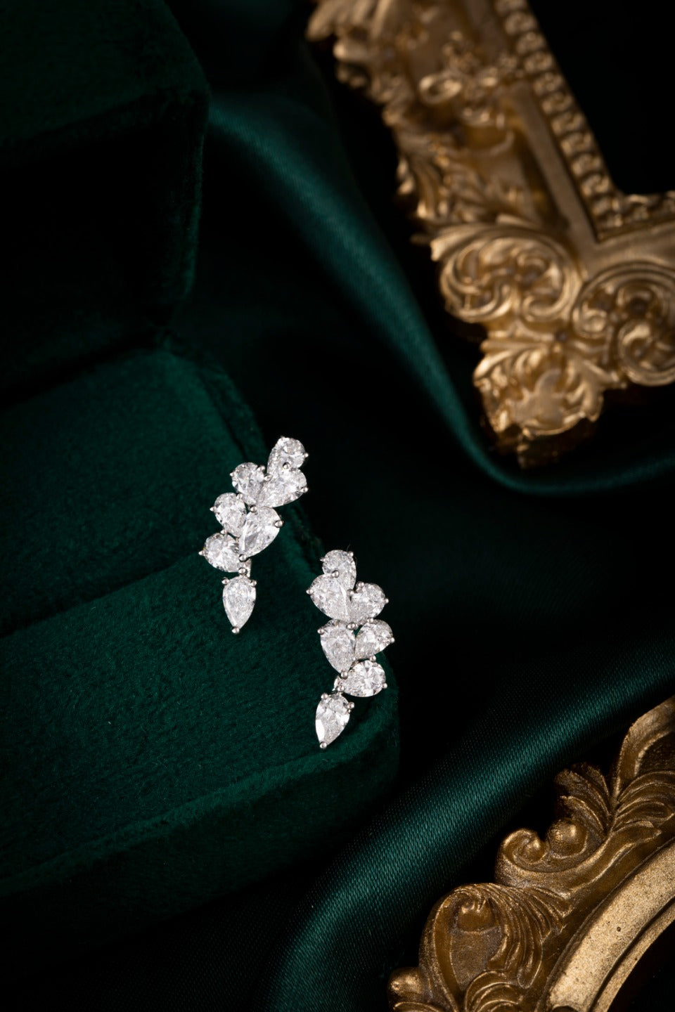 P500501 14K金培育鑽耳環 | 0.254ct 主石 + 1.884ct 副石