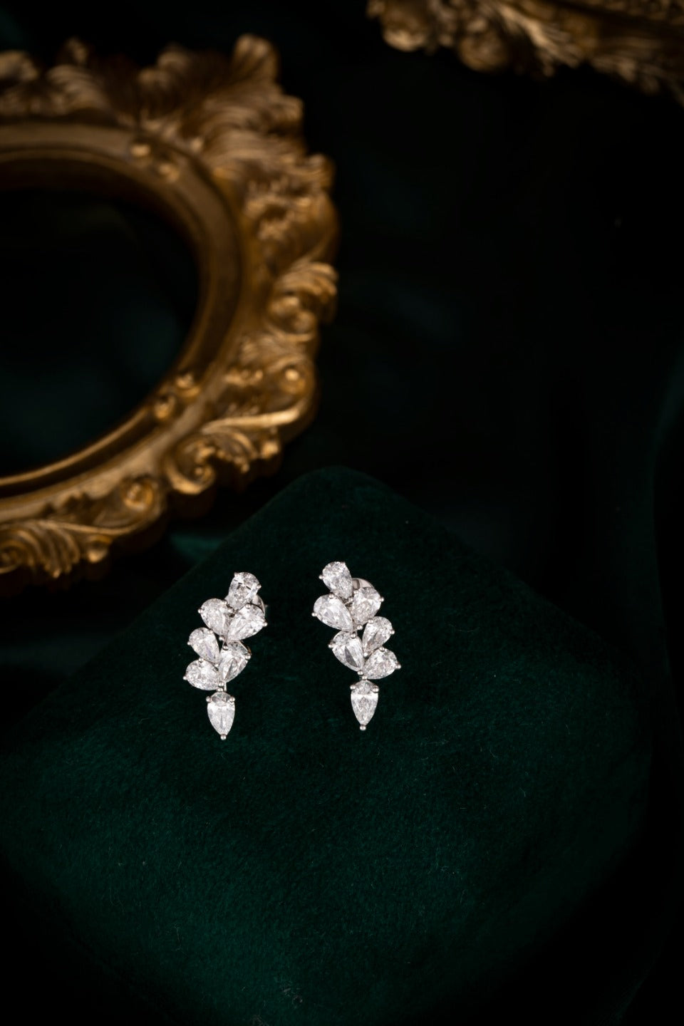 P500501 14K金培育鑽耳環 | 0.254ct 主石 + 1.884ct 副石