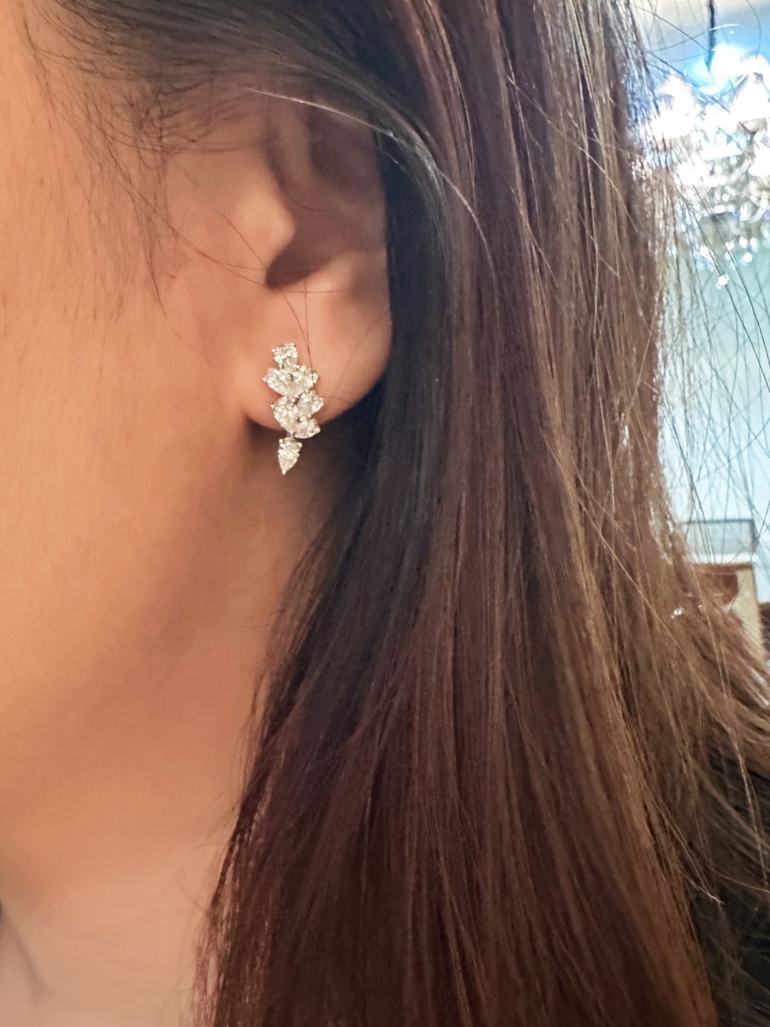 P500501 14K金培育鑽耳環 | 0.254ct 主石 + 1.884ct 副石