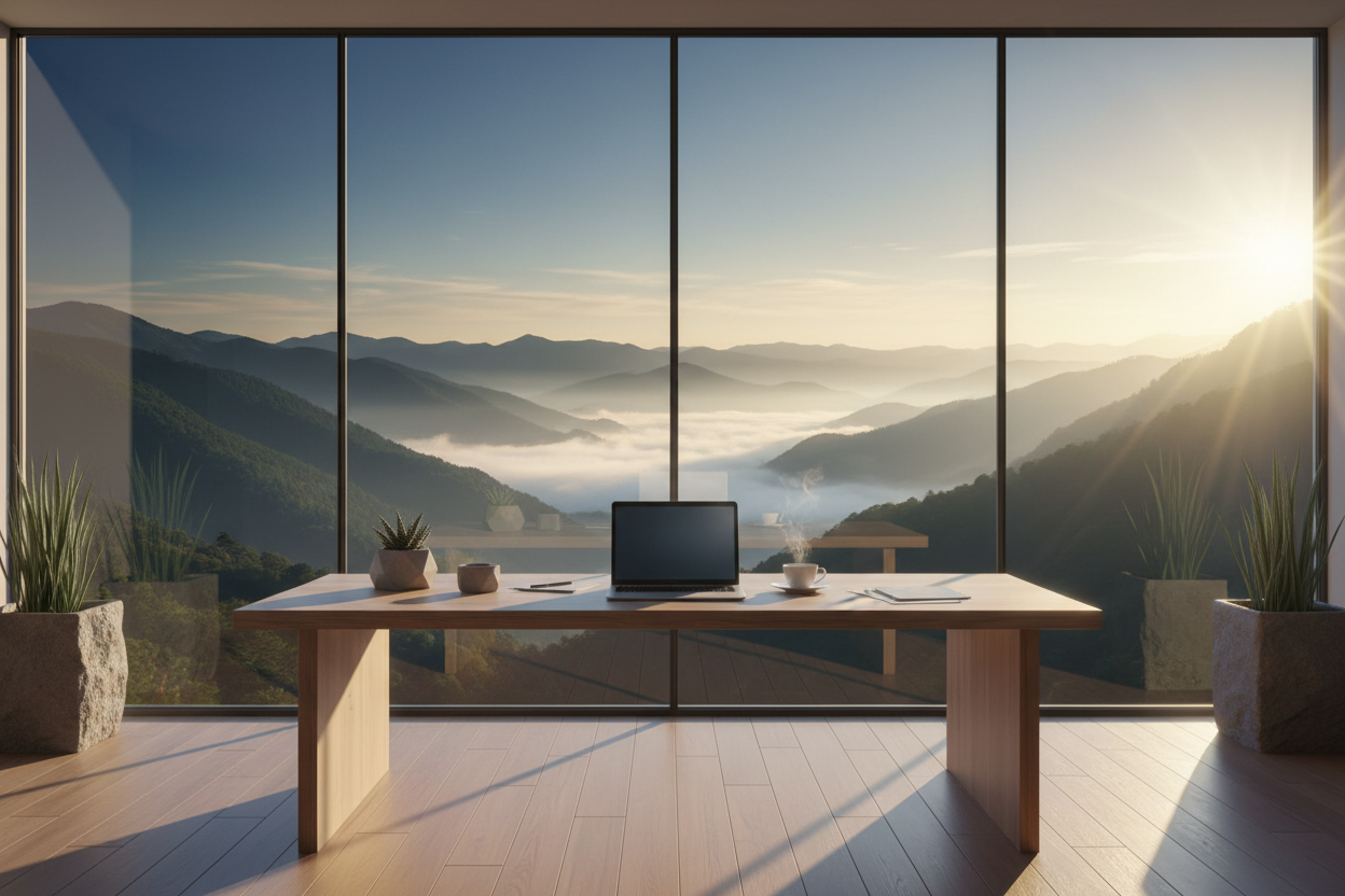 工作台或自然风景图