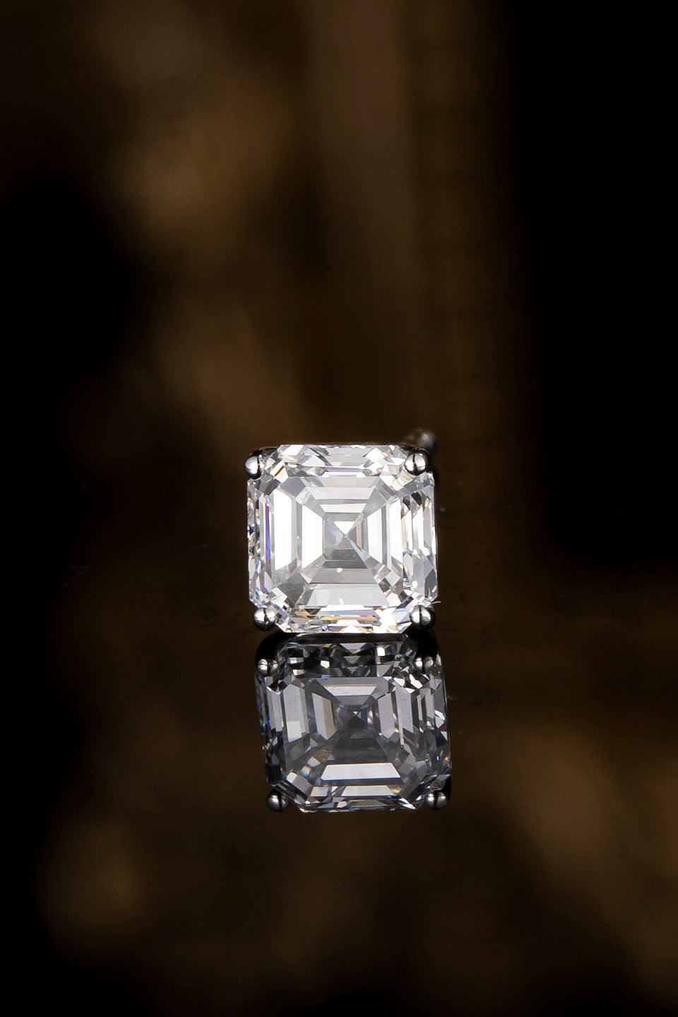 PT950 鉑金培育鑽石耳釘 0.62ct - 一對經典四爪款 (ZBE0100)