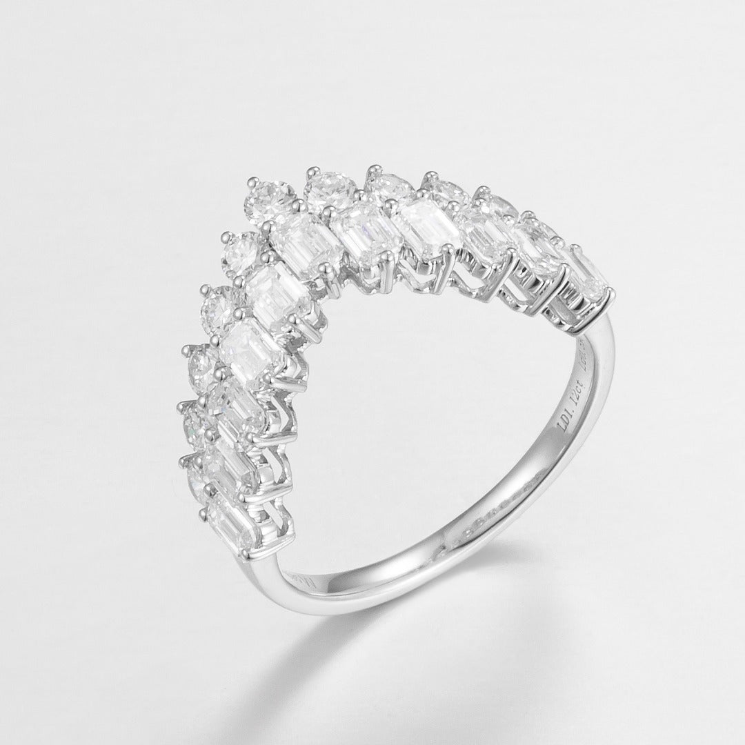 ZBR0309
P503620
14K金培育钻戒指-15#
金重：2.35g
主石：1.12ct-11pc  副石：0.59ct-11pc