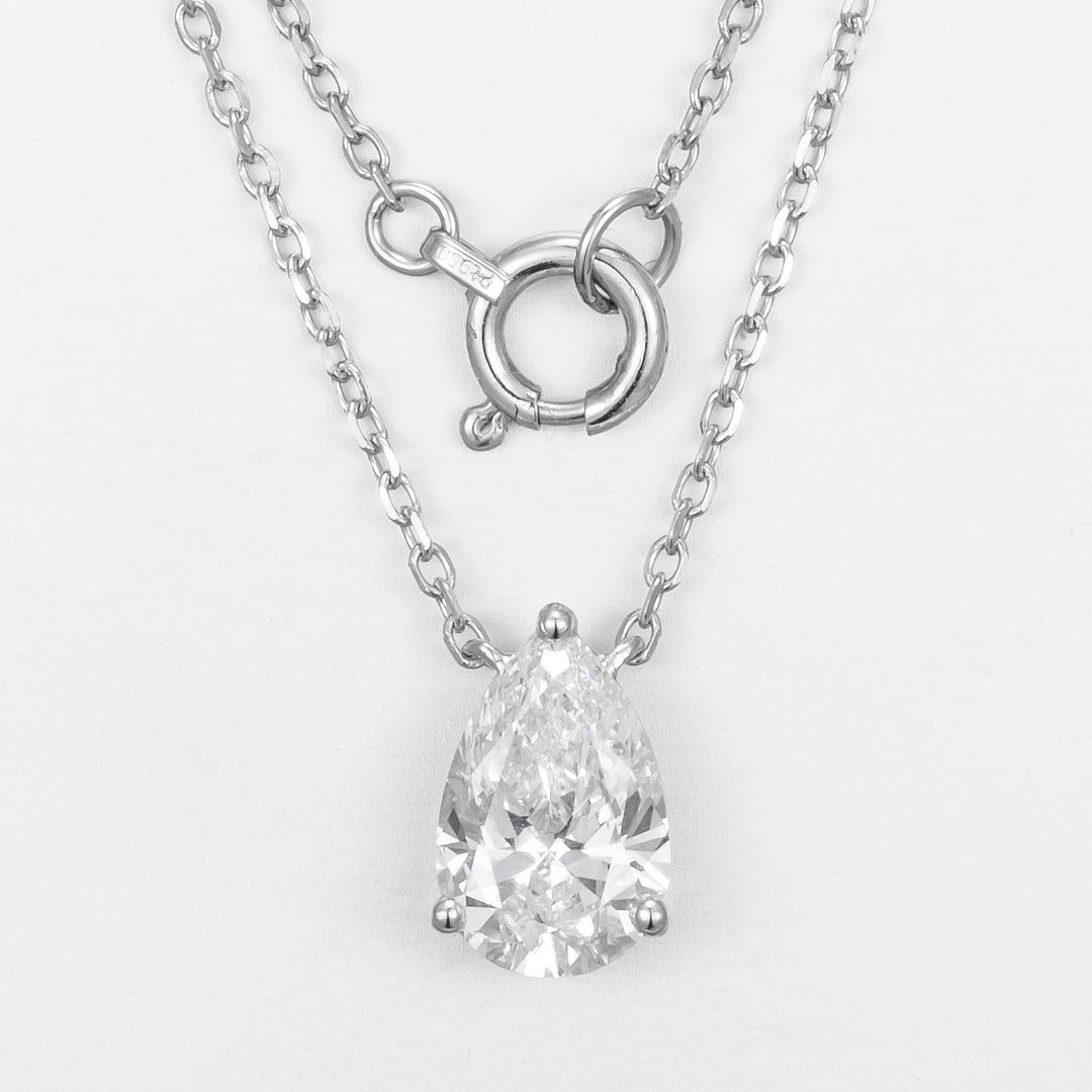 PT950 鉑金培育鑽石項鍊 1.042ct - 主石款 40+5cm 可調 (ZBN0062)