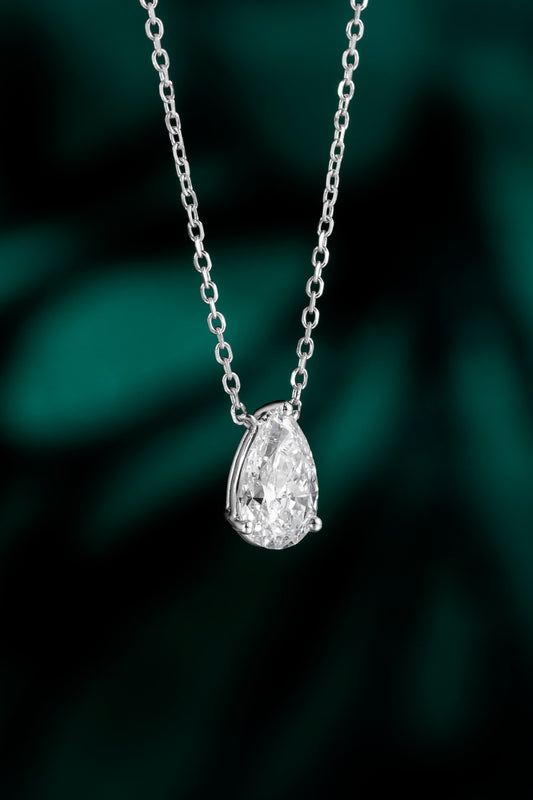 PT950 鉑金培育鑽石項鍊 1.042ct - 主石款 40+5cm 可調 (ZBN0062)