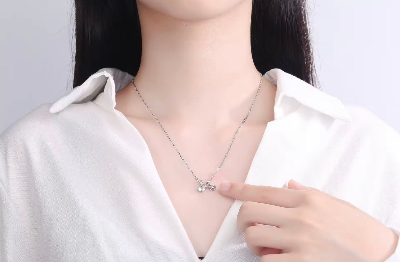 Bicycle 莫桑石項鍊 1ct | 環保永續珠寶