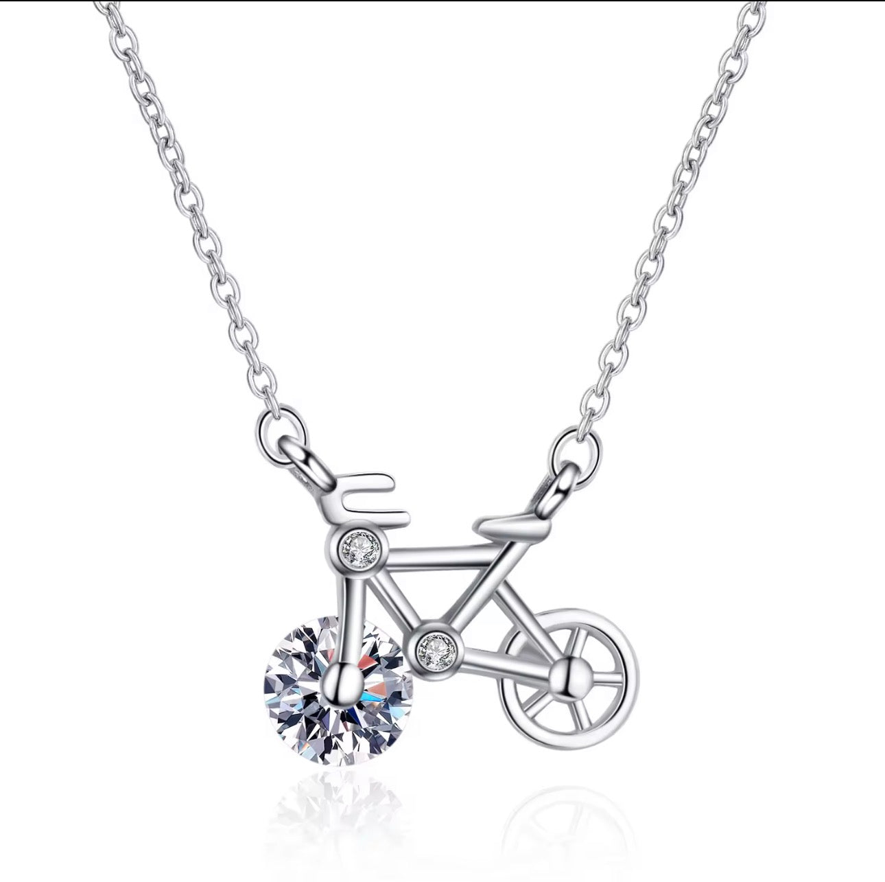 Bicycle 莫桑石項鍊 1ct | 環保永續珠寶